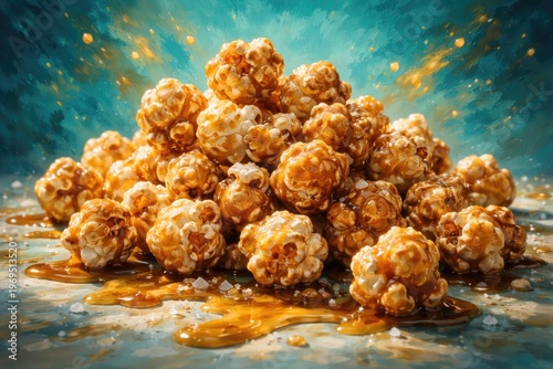 A vibrant painting showcasi...