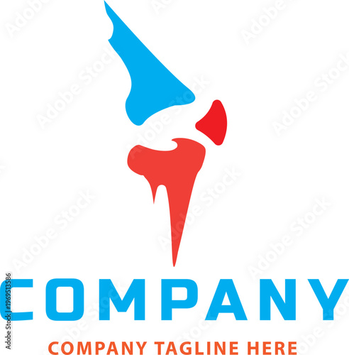 A detailed and accurate medical vector illustration of the human knee joint. This graphic highlights key anatomical structures including the femur, tibia, fibula, patella, and essential ligaments.