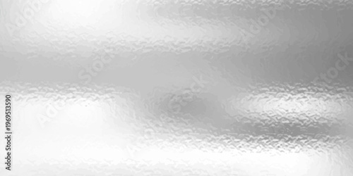 Silver metal effect foil. Silver texture. Gradient background. Metal surface print. Glitter backdrop. Silver plate. Shine design invitation, wedding greeting, cards, prints. Vector illustration