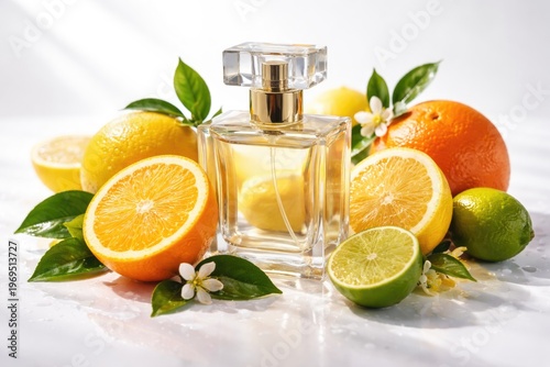 Perfume bottle with fresh c...