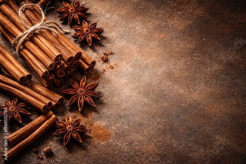 Aromatic cinnamon sticks an...