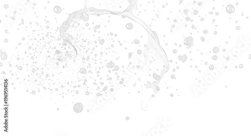 Water splash droplets burst...