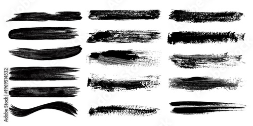 Beautiful Brush vector collection. Grunge Elements - Brush strokes, ink paint brush, grunge lines. modern, eps10