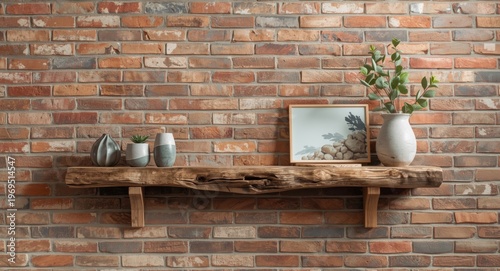 Wall with exposed bricks sh...