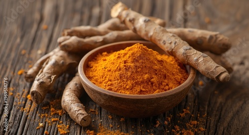 Whole turmeric roots and go...