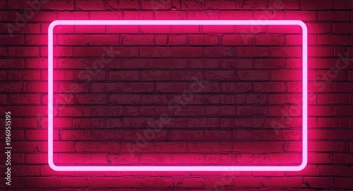 Pink bright neon frame glow...