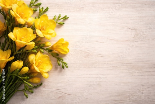 Yellow freesia flowers arra...