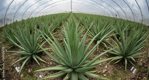 Wide angle shot of Aloe Ver...