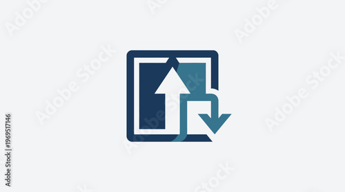 Abstract Concept of Uploading and Downloading