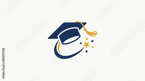 Clean And Modern Graduation Cap Logo Design