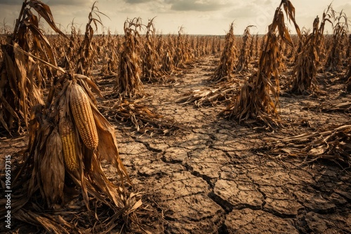 Drought struck corn field s...