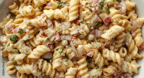 Zesty creamy pasta salad mi...