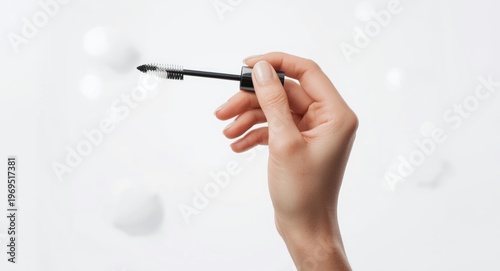 White background with hand ...