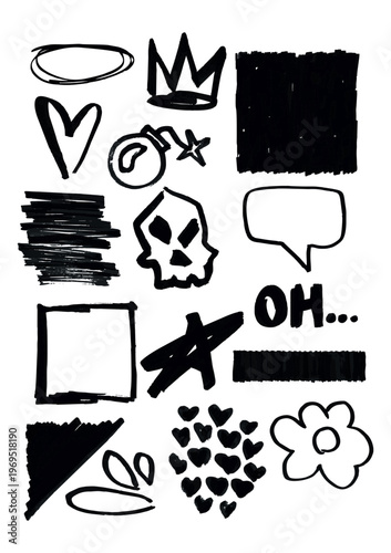 Hand-Drawn Doodle Graphic Elements Collection