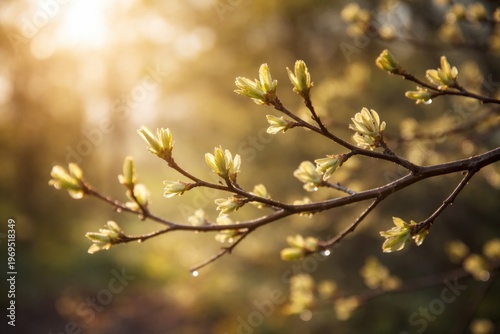 Fresh spring buds blooming ...