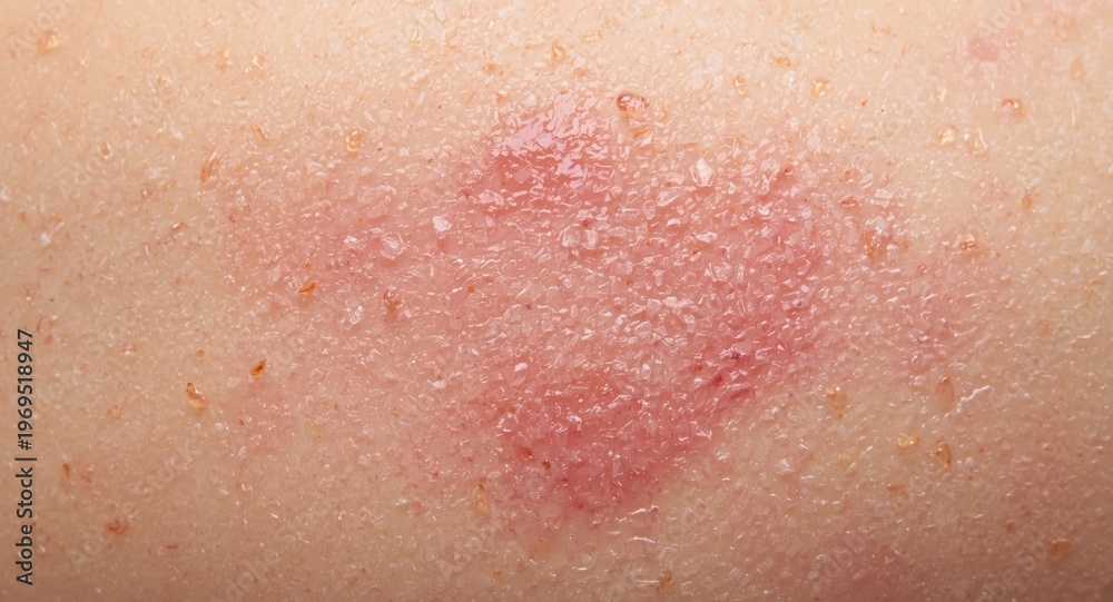 Fototapeta premium Plaster induced hypersensitivity causing skin dermatitis