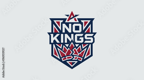 Bold Logo Design With Text 'No Kings'
