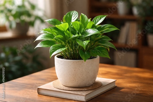 Small houseplant with lush ...