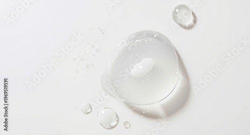 White gel and bubble drople...