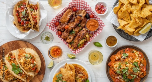 Top view of a delicious Mex...