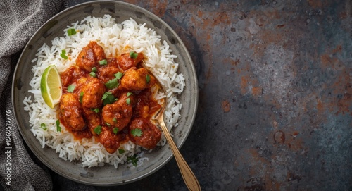 Spiced chicken mandi with r...