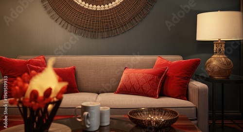 Stylish lounge design featu...