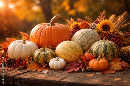 Autumn harvest arrangement ...