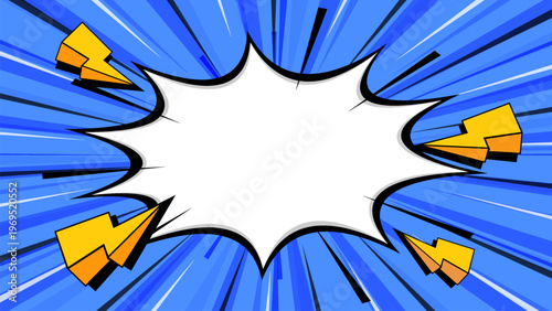 comic zoom blue cartoon background