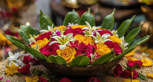 Vibrant jasmine and rose fl...