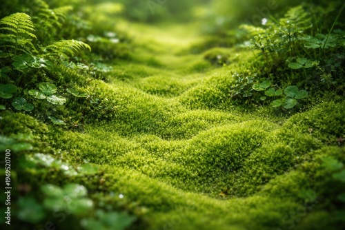 Closeup of vibrant green ca...