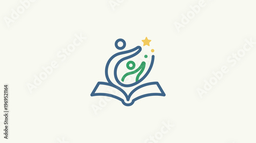 Abstract Logo Depicting Education and Empowerment