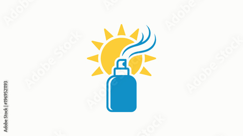 Sunscreen Spray Icon for Skincare Protection