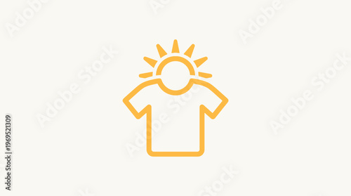 Sun Protection T-Shirt Icon