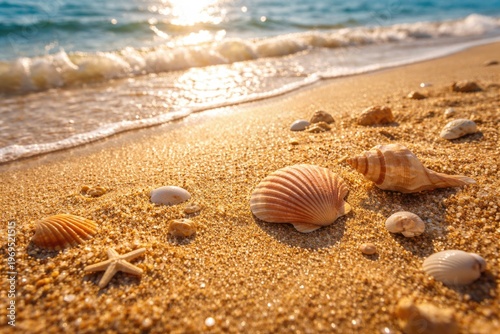 Golden sand grains and seas...