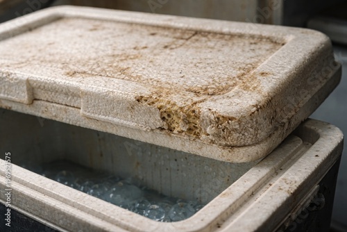 Detailed view of a worn pol...