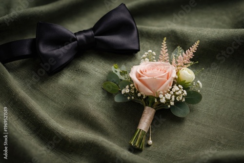 Elegant prom boutonniere an...