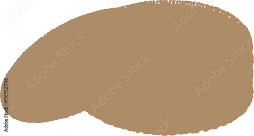 Abstract organic shape in neutral earth tone conveys simplicity.