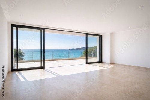 Modern Vacant Room with Gla...