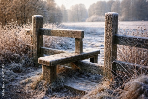 A chilly wooden stile cover...