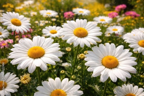 Bright large daisy blossoms...