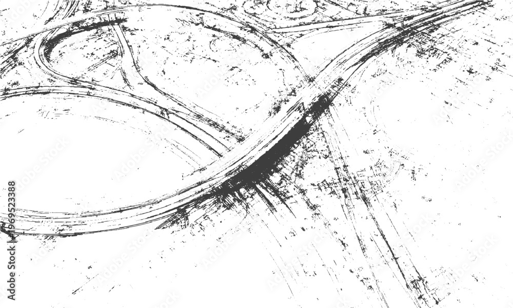 Fototapeta premium Abstract grunge sketch overlay with rough paper texture, Old style sketch texture with dirty grain overlay