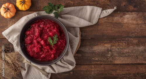 Traditional beetroot borsch...