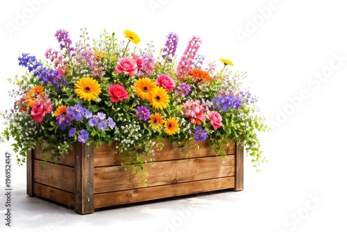Bright floral display in wo...