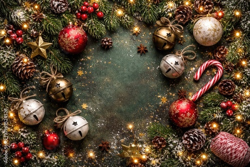 Festive Christmas flat lay ...