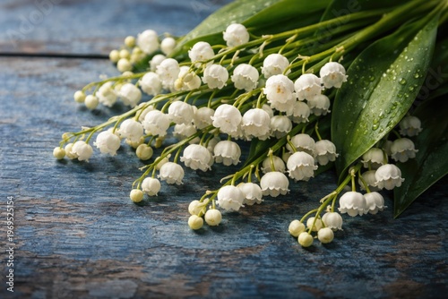 close up of lily of the val...