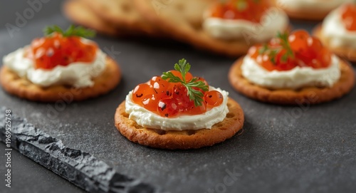 Tasteful appetizer with cre...