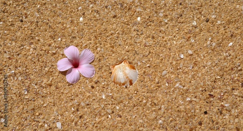 Sunny beach setting with se...