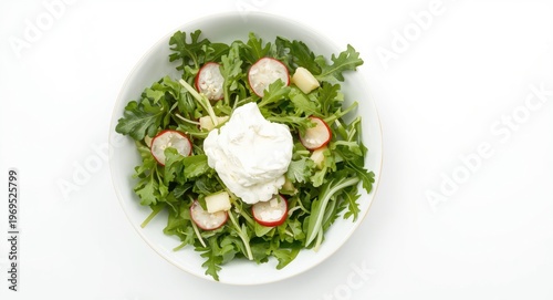 Vegetarian salad containing...