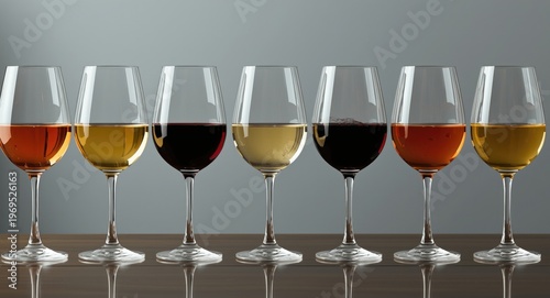 Various wine glasses showca...