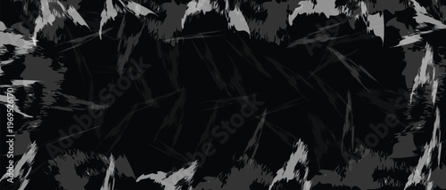Abstract monochrome background with sharp gray and white brush strokes on black and white